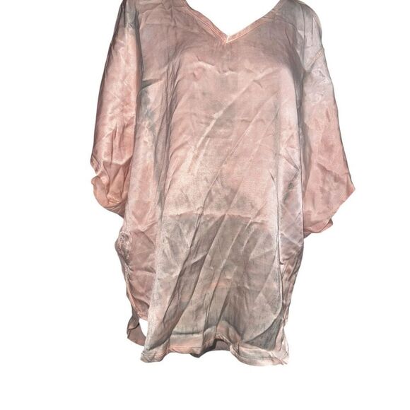 Beautiful Women's XCVI Women’s M Cold Shoulder Top Peach And Gray Tie Dye blouse - Picture 2 of 7